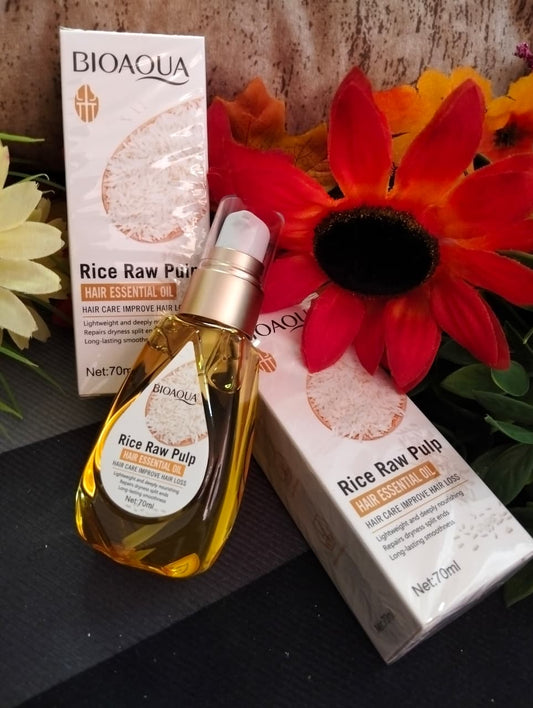 ✨ ACEITE CAPILAR BIOAQUA RICE RAW PULP – ESENCIA DE ARROZ