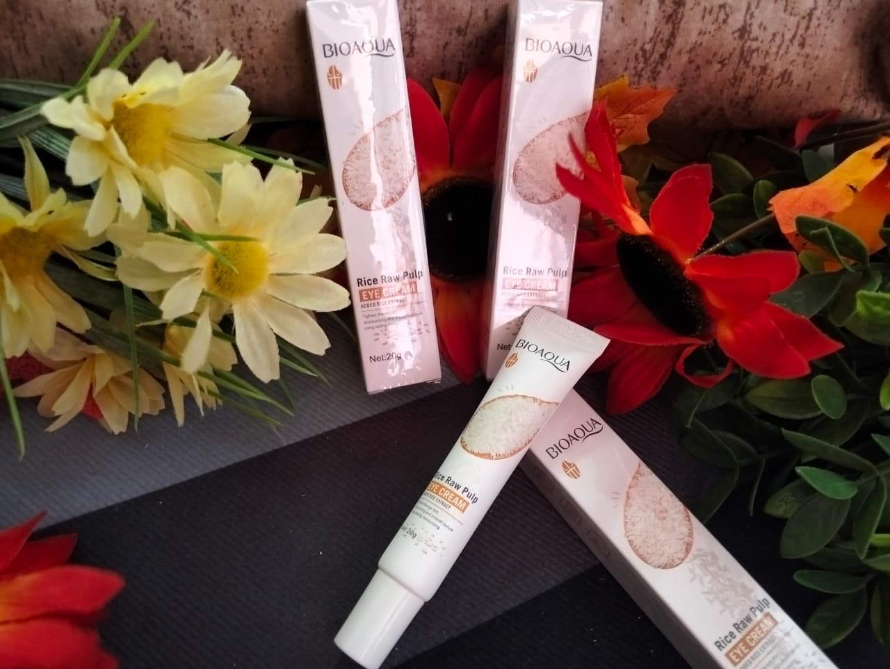 ✨ CONTORNO DE OJOS BIOAQUA RICE RAW PULP – EXTRACTO DE ARROZ (20 G)