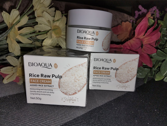 🌾 BIOAQUA RICE RAW PULP – CREMA FACIAL HIDRATANTE