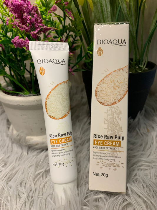 ✨ CONTORNO DE OJOS BIOAQUA RICE RAW PULP – EXTRACTO DE ARROZ (20 G)