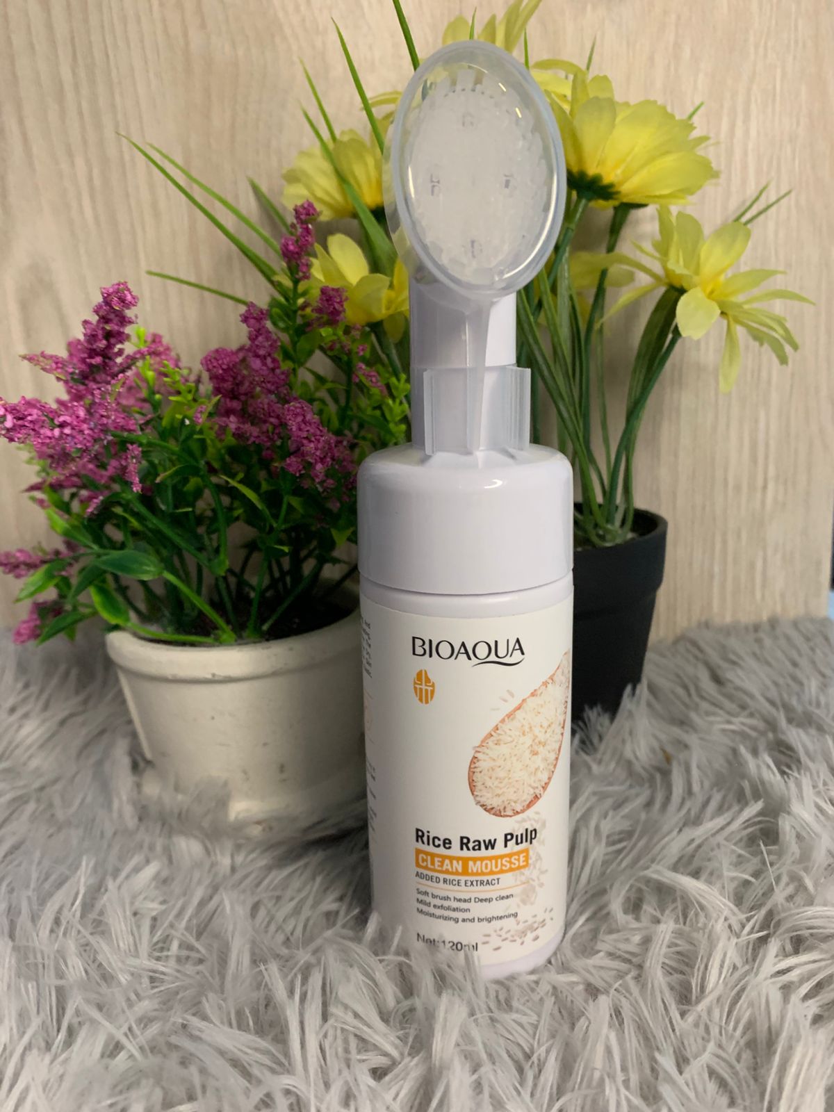 ESPUMA LIMPIADORA FACIAL BIOAQUA CON CEPILLO INTEGRADO