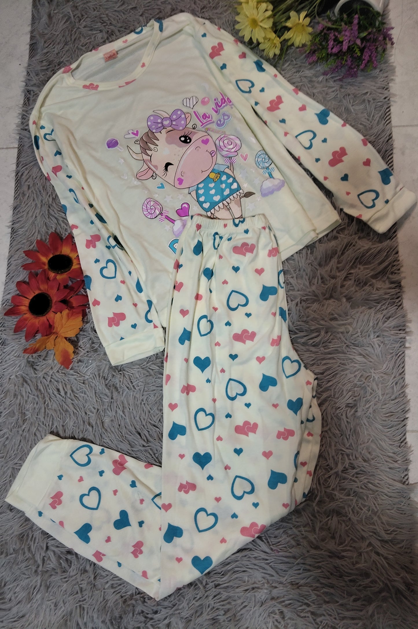 PIJAMA NIÑO/NIÑA MANGA LARGA Y PANTALON ESTAMPADA