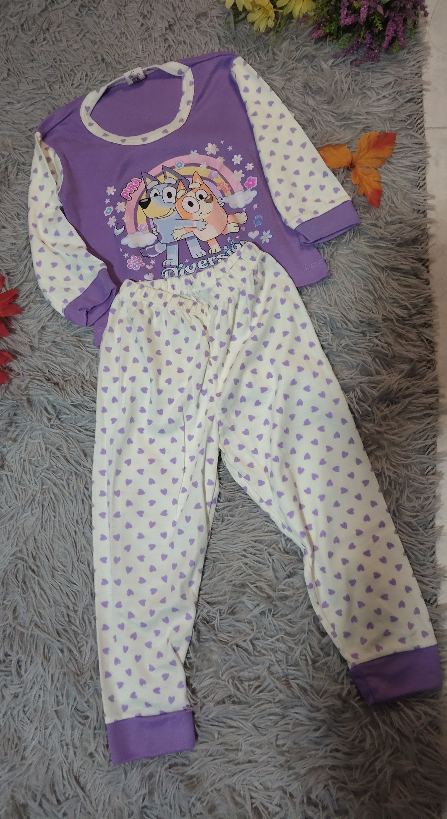 PIJAMA NIÑO/NIÑA MANGA LARGA Y PANTALON ESTAMPADA