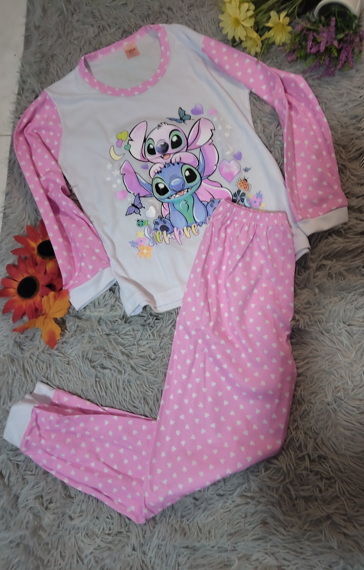 PIJAMA NIÑO/NIÑA MANGA LARGA Y PANTALON ESTAMPADA