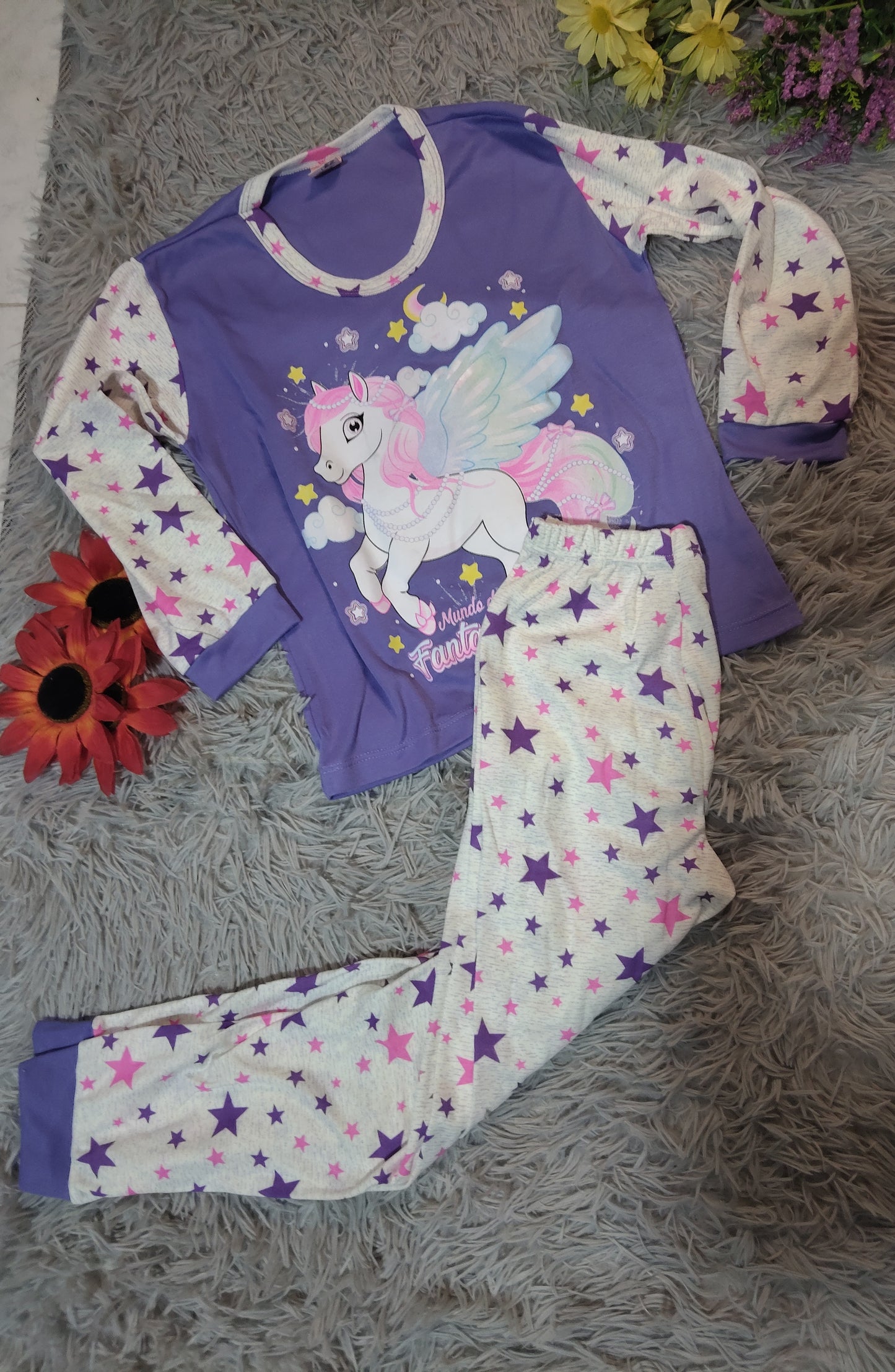 PIJAMA NIÑO/NIÑA MANGA LARGA Y PANTALON ESTAMPADA