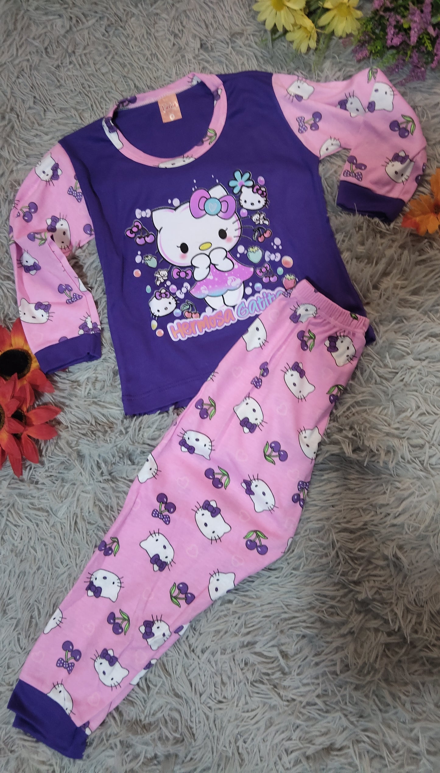 PIJAMA NIÑO/NIÑA MANGA LARGA Y PANTALON ESTAMPADA
