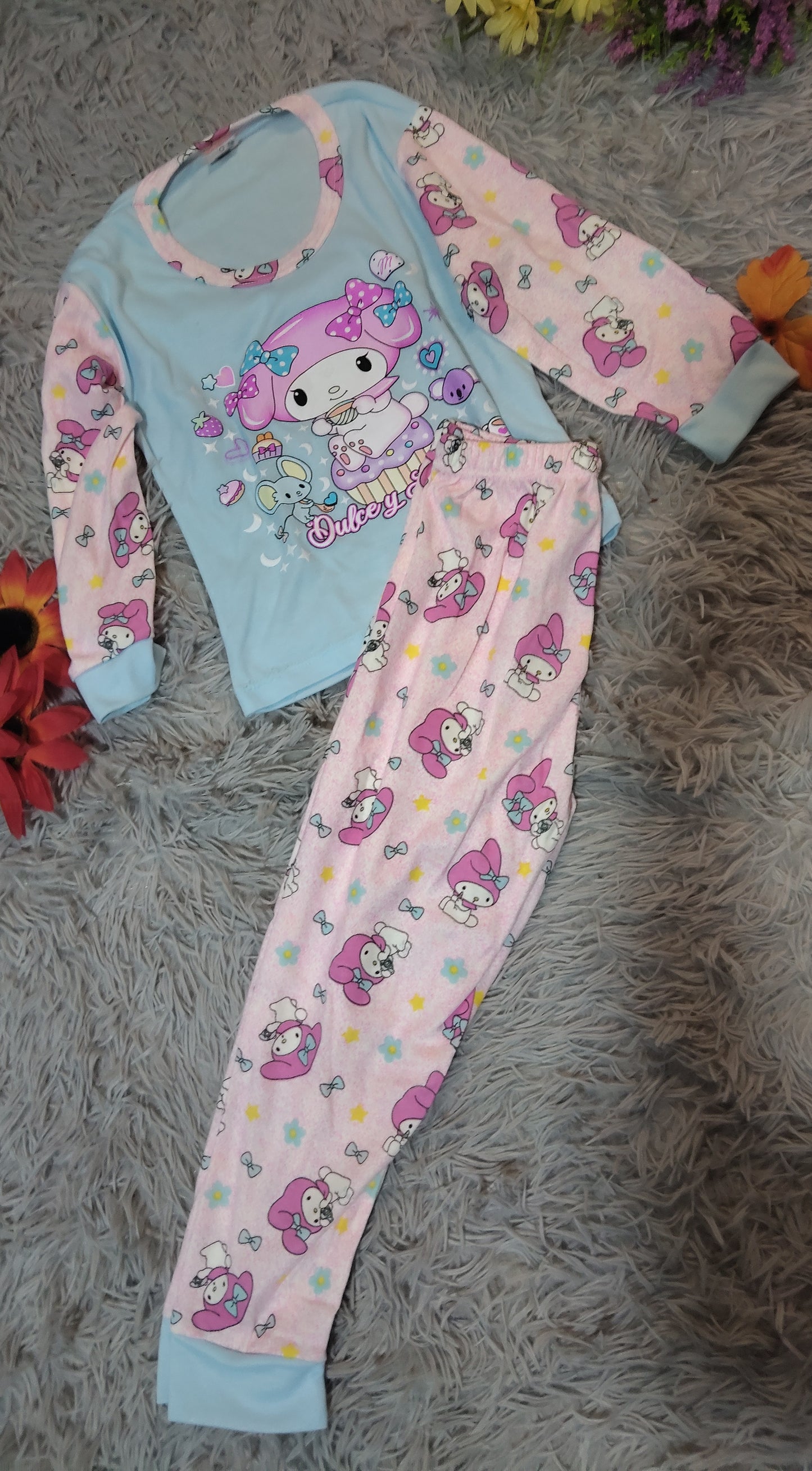 PIJAMA NIÑO/NIÑA MANGA LARGA Y PANTALON ESTAMPADA