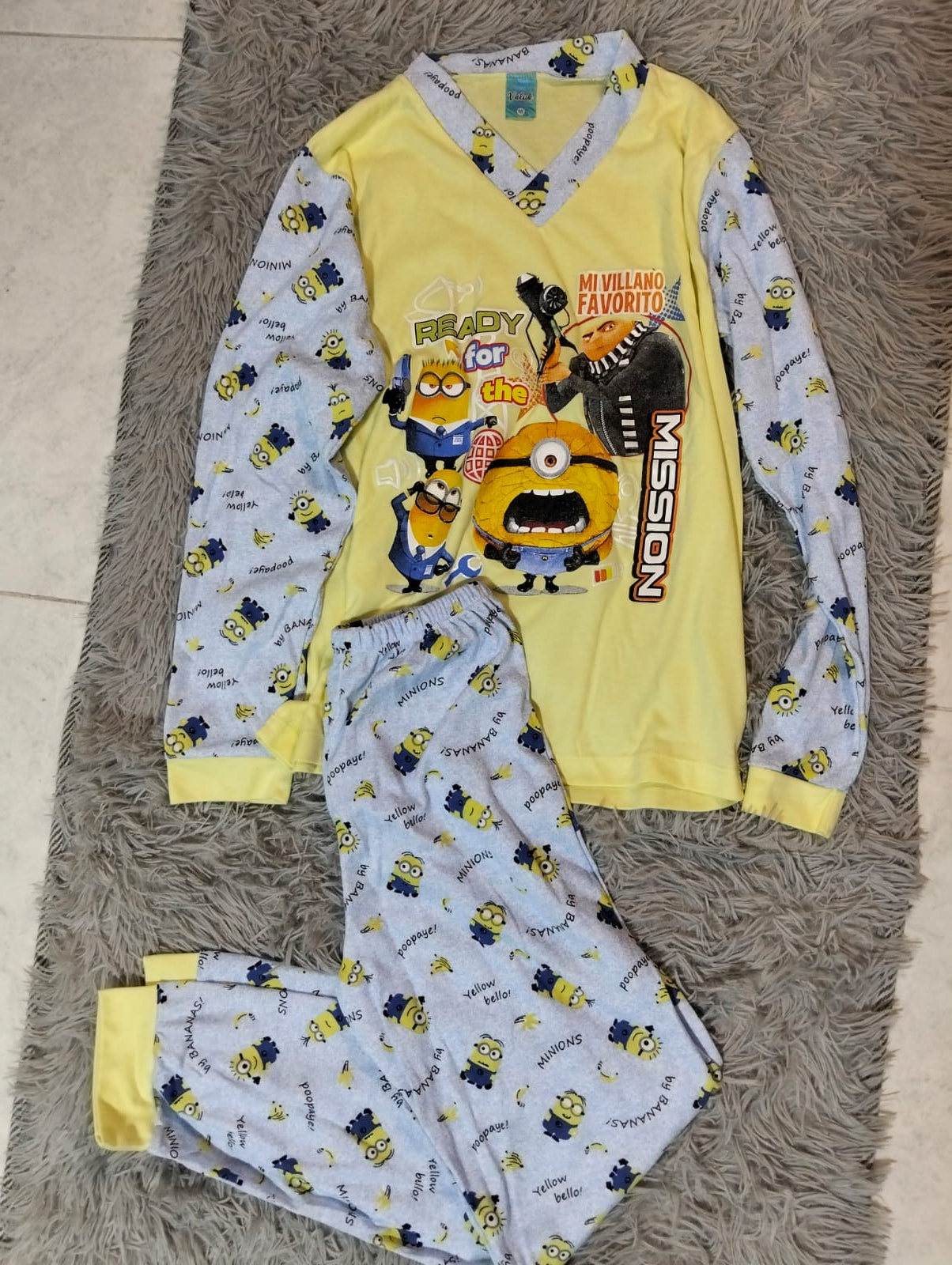 PIJAMA NIÑO/NIÑA MANGA LARGA Y PANTALON ESTAMPADA