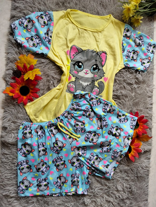 PIJAMA DAMA FANTASÍA – BLUSA Y SHORT SÚPER FRESCO