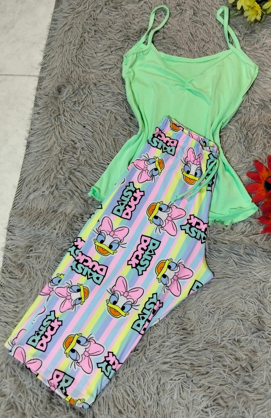 PIJAMA IVANNA– CAPRI Y BLUSA DE TIRAS SÚPER CÓMODA