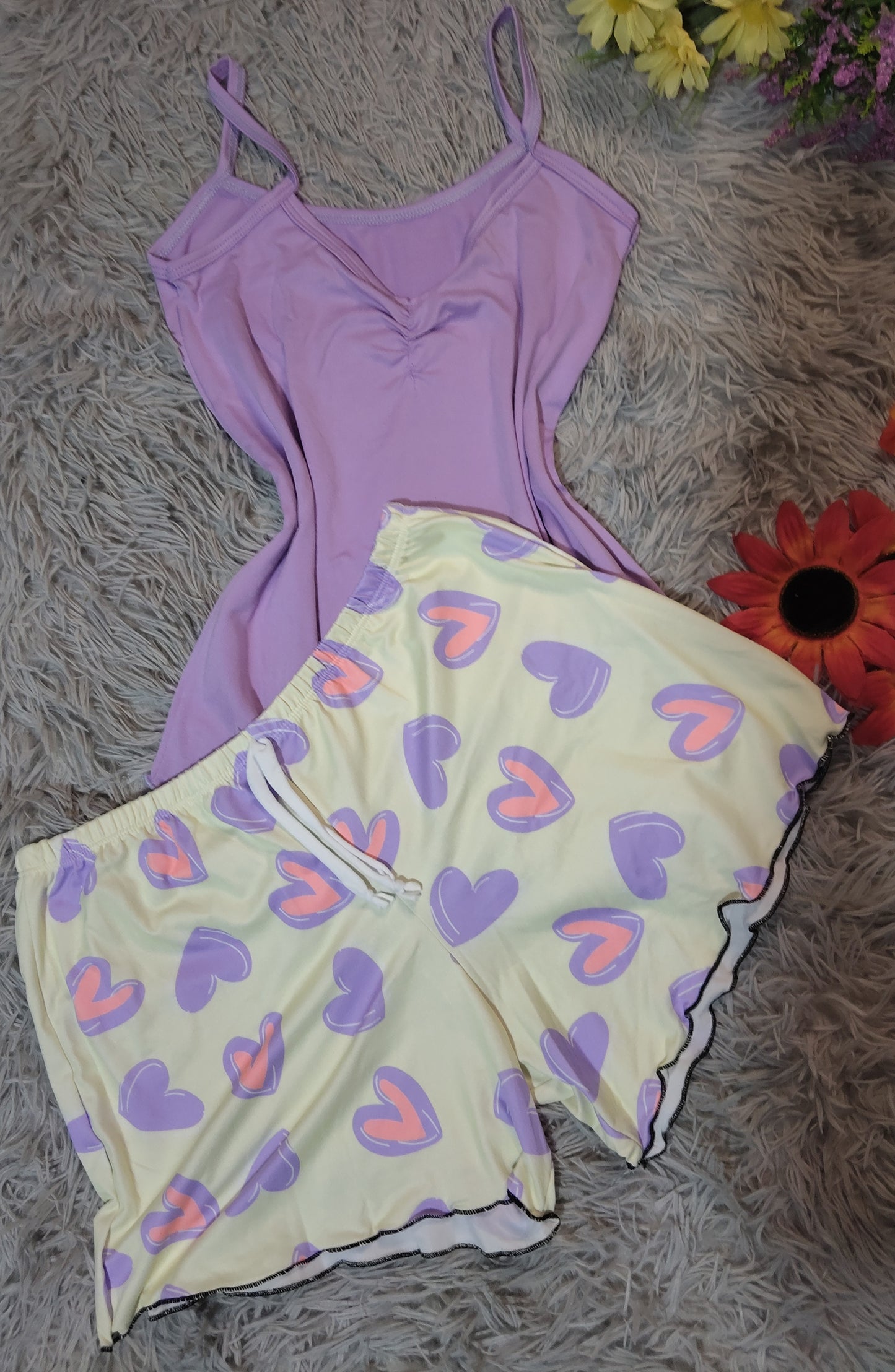 PIJAMA DAMA SENSUALIDAD – BLUSA DE TIRAS Y SHORT ESTAMPADO