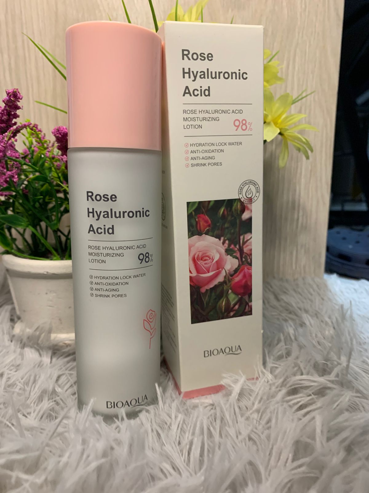 🌹 LOTION HIDRATANTE BIOAQUA ROSE HYALURONIC ACID – 120ML