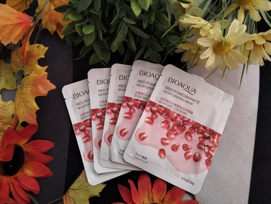 MASCARILLA BIOAQUA GRANADA ROJA – HIDRATACIÓN, FRESCURA Y LUMINOSIDAD NATURAL