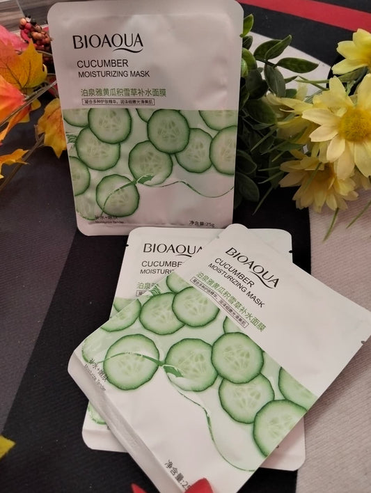 MASCARILLA BIOAQUA DE PEPINO – HIDRATACIÓN Y FRESCURA INSTANTÁNEA PARA TU PIEL